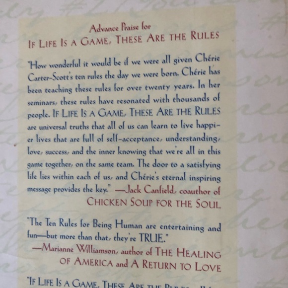 If Life is a Game, These are the Rules Book- 742 $12 or 🎉 - Picture 4 of 5